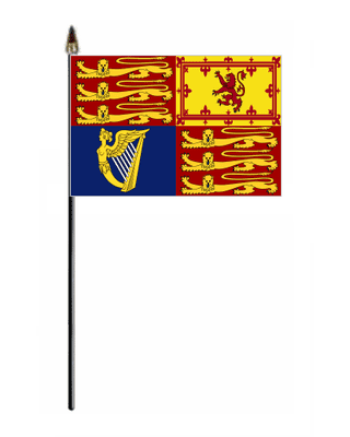UK Royal Standard Hand Flag - Small.