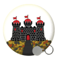 UK Town/City Keyrings - 25mm