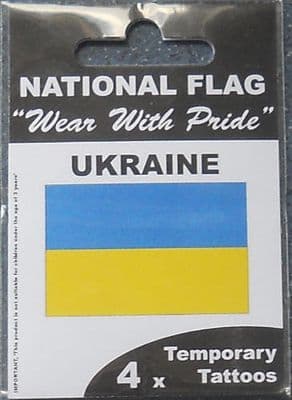 Ukraine Country Flag Tattoos.