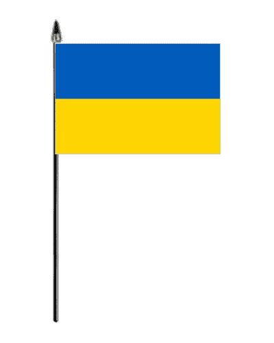 Ukraine Country Hand Flag - Small.