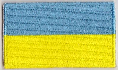 Ukraine Embroidered Flag Patch, style 04.