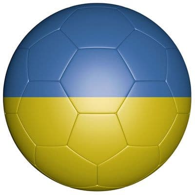 Ukraine Football Flag 25mm Button Badge