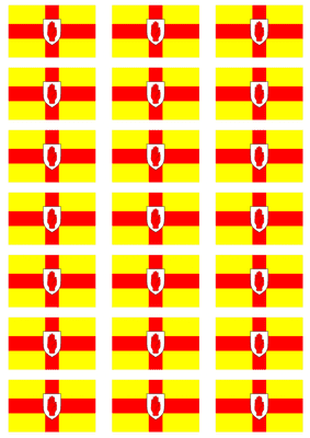 Ulster Flag Stickers - 21 per sheet
