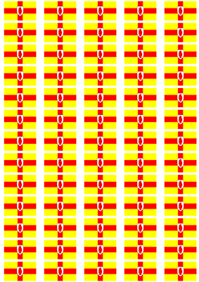 Ulster Flag Stickers - 65 per sheet