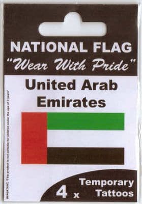 United Arab Emirates (UAE) Country Flag Tattoos.