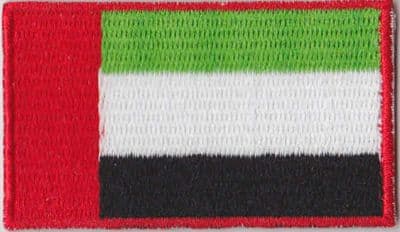 United Arab Emirates (UAE) Embroidered Flag Patch, style 04.