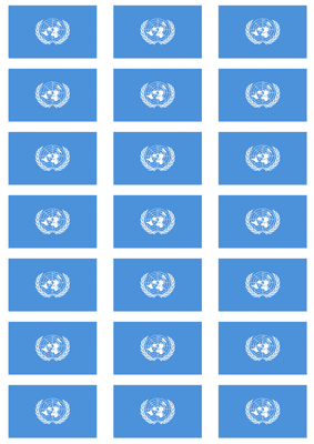 United Nations Flag Stickers - 21 per sheet