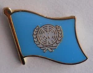 United Nations Organisation Flag Enamel Pin Badge