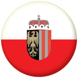 Upper Austria Flag 58mm Button Badge