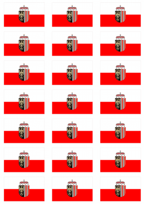 Upper Austria Flag Stickers - 21 per sheet