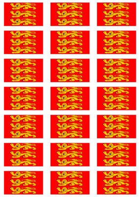 Upper Normandy Flag Stickers - 21 per sheet