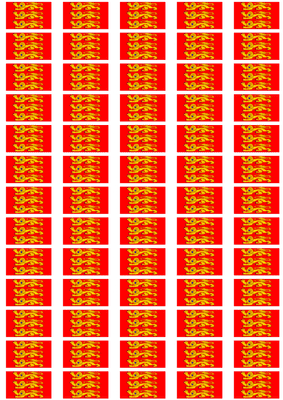 Upper Normandy Flag Stickers - 65 per sheet