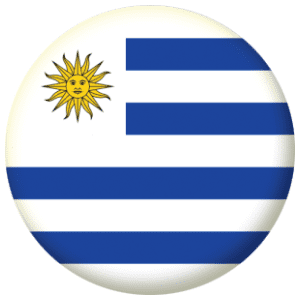 Uruguay Country Flag 25mm Pin Button Badge