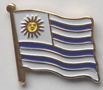 Uruguay Country Flag Enamel Pin Badge