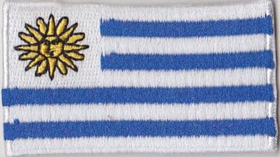 Uruguay Embroidered Flag Patch, style 04