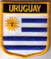 Uruguay Embroidered Flag Patch, style 07.