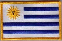 Uruguay Embroidered Flag Patch, style 08.