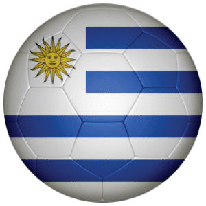 Uruguay Football Flag 25mm Button Badge