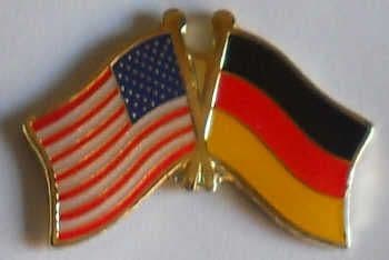 USA and Germany Friendship Flag Pin Badge