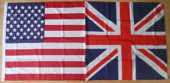 USA and Great Britain Union Jack Large Friendship Flag - 6' x 3'.