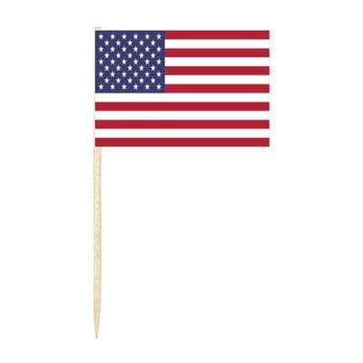 USA Country Flag Cocktail Sticks (pack of 10)