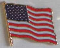 USA Country Flag Enamel Pin Badge