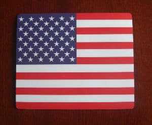 USA Country Flag Hardtop Mouse Mat / Pad.