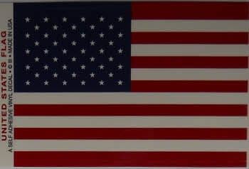 USA Country Flag Rectangular Decal.
