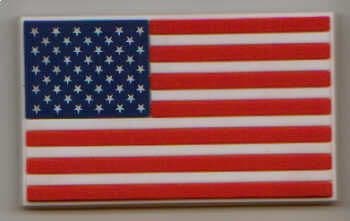 USA Country Flag Soft PVC Fridge Magnet.