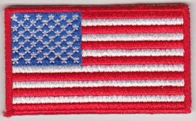 USA Embroidered Flag Patch, style 04.