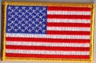 USA Embroidered Flag Patch, style 08.