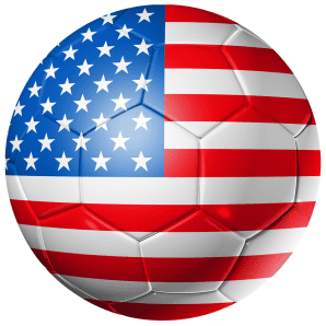 USA Football Flag 58mm Mirror Keyring