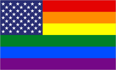 USA Gay Pride Large Flag - 5' x 3'
