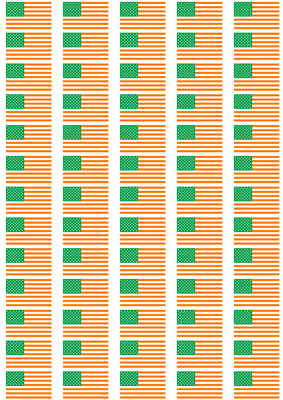 USA Irish Flag Stickers - 65 per sheet