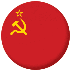 USSR Country Flag 25mm Keyring