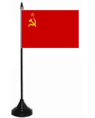 USSR Desk / Table Flag with plastic stand and base.