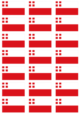 Utrecht Flag Stickers - 21 per sheet
