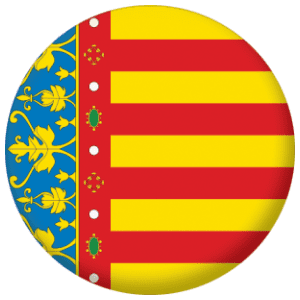 Valencia Flag 58mm Keyring.
