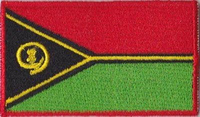 Vanuatu Embroidered Flag Patch, style 04