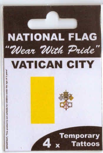 Vatican City Country Flag Tattoos.