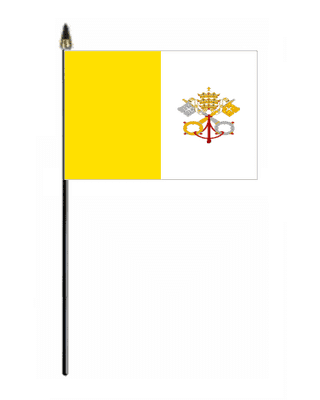 Vatican City Hand Flag - Small.