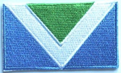Vegan Embroidered Flag Patch, style 04