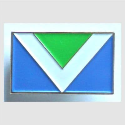 Vegan Flag Rectangular Enamel Pin Badge