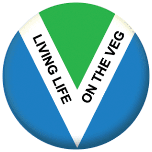 Vegan Living Life on the Veg 25mm Button Badge