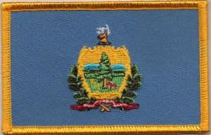 Vermont Embroidered Flag Patch, style 08.