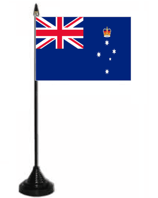 Victoria Desk / Table Flag with plastic stand and base.