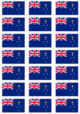 Victoria Flag Stickers - 21 per sheet