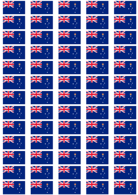 Victoria Flag Stickers - 65 per sheet