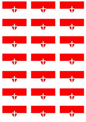Vienna Flag Stickers - 21 per sheet