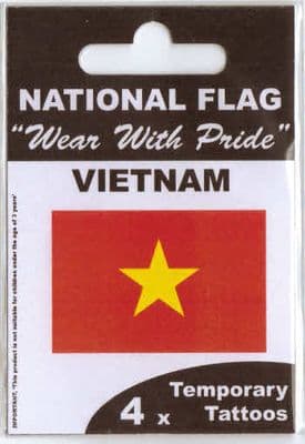 Vietnam Country Flag Tattoos.